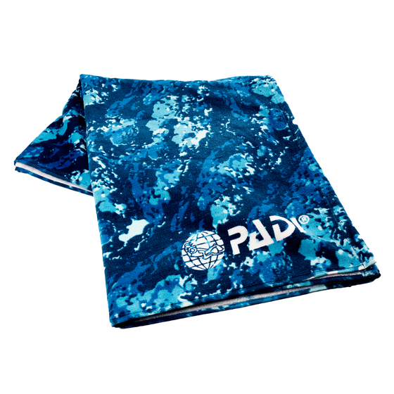 PADI X LEUS Ocean Blue Camo Eco-friendly Towel