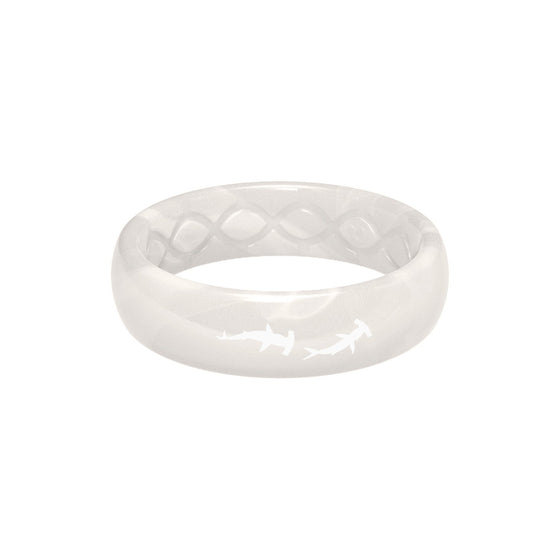 Hammerhead Shark Limited Edition Thin Silicone Ring – Pearl
