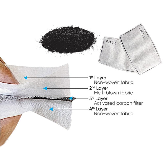 5 Pack - Replacement PM 2.5 Carbon Filters
